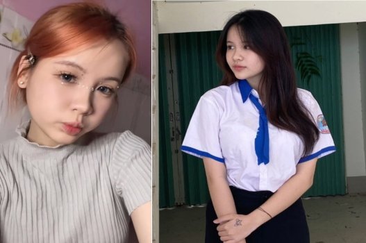 Cô gái trẻ đáng yêu chia sẻ giây phút yêu thương